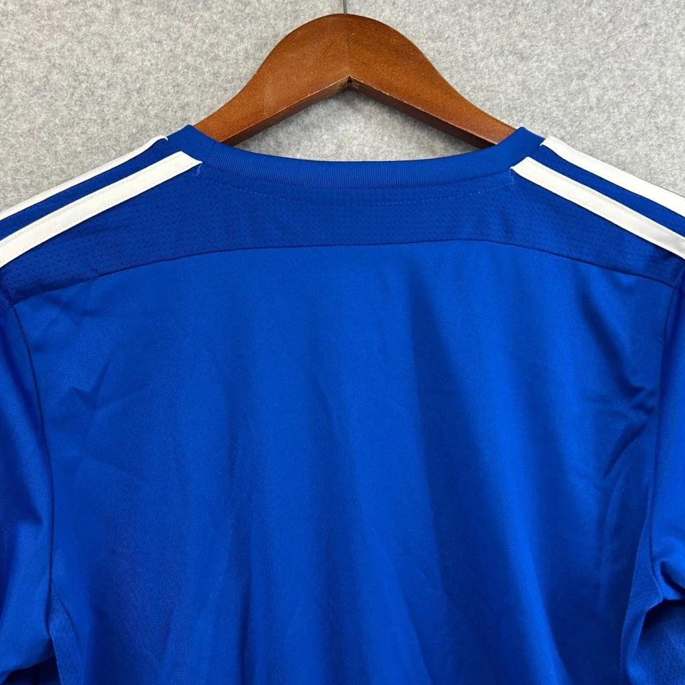 Adidas Royal Blue Climalite 3 Stripe Long Sleeve‎ Athletic Shirt Boys XL 18/20